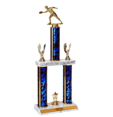 Quick-Ship Two-Tier Trophies with Disc Golf Figure