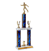 Quick-Ship Two-Tier Trophies with Figure Skating Figure