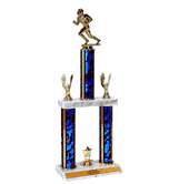 Quick-Ship Two-Tier Trophies with Football Figure