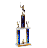 Quick-Ship Two-Tier Trophies with Golf Figure