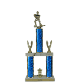 Quick-Ship Two-Tier Trophies with Hockey Figure