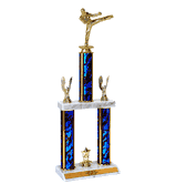 Quick-Ship Two-Tier Trophies with Karate Figure