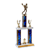 Quick-Ship Two-Tier Trophies with Lacrosse Figure