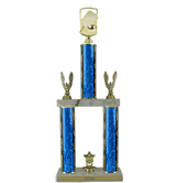 Quick-Ship Two-Tier Trophies with Pickleball Figure