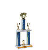 Quick-Ship Two-Tier Trophies with Pig Figure