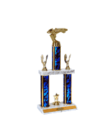 Quick-Ship Two-Tier Trophies with Pinewood Derby Figure