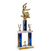 Quick-Ship Two-Tier Trophies with Snowboarding Figure