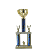 Quick-Ship Two-Tier Trophies with Softball Glove Figure