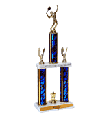 Quick-Ship Two-Tier Trophies with Tennis Figure