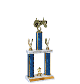 Quick-Ship Two-Tier Trophies with Tractor Figure