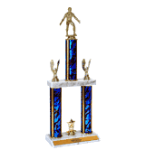 Quick-Ship Two-Tier Trophies with Two-Tier Trophy - Wrestling Figure