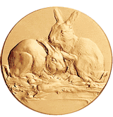 Rabbits Litho Medal Insert