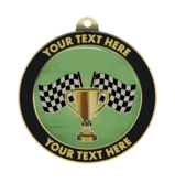 Racing Insert Medal with Personalized Rim