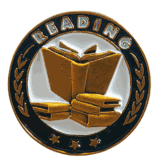 Reading - Gold Enamel Lapel Pin