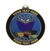 Reading Insert Medal with Personalized Rim