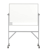 Reversible Double-Sided Magnetic Porcelain Whiteboard with Aluminum Frame, 3'H x 4'W