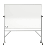 Reversible Magnetic Hygienic Porcelain Whiteboard with Aluminum Frame, 4'H x 6'W