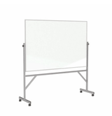 Reversible Magnetic Porcelain Whiteboard with Aluminum Frame, 4'H x 6'W