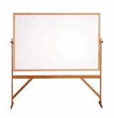 Reversible Whiteboard with Wood Frame, 4'H x 6'W