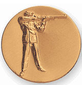 Rifle Standing Litho Medal Insert