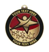 Rising Star Insert Medal with Personalized Rim