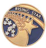 Rising Star Lapel Pin