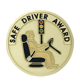 Safe Driver Award Medal Insert (Etched)