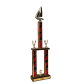 Sailing - Two Tier Championship Trophy with Wood Base