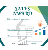 Sales Award Free Template