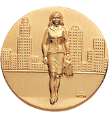 Sales Lady Litho Medal Insert