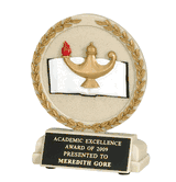 School Lamp of Learning Cast Stone Trophy