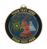 Science Insert Medal with Personalized Rim