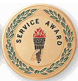 Service Award Medal Insert (Etched)