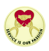 Service Is Our Passion Medal Insert (Etched)