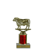 Single Column Budget Trophy - Bull Figure