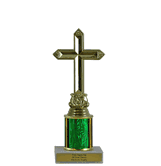 Single Column Budget Trophy - Religious Cross