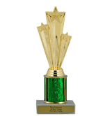 Single Column Budget Trophy - Star Design