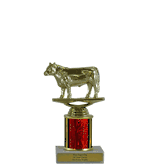 Single Column Budget Trophy - Steer Figure