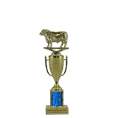 Single Column Cup Trophy - Bull Figure