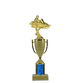 Single Column Cup Trophy - Snowmobile Figure