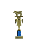 Single Column Cup Trophy - Steer Figure