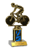 Single Column Trophy - Bicycle