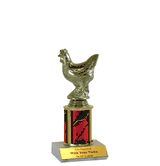 Single Column Trophy - Chicken Figure