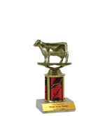 Single Column Trophy - Cow