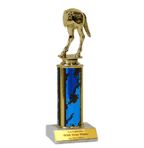 Single Column Trophy - Gag Horses-Rear