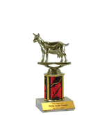 Single Column Trophy - Goat