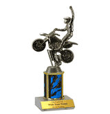 Single Column Trophy - Motocross Bike