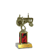 Single Column Trophy - Tractor