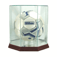 Soccer Ball Display Case (Glass, Octagon)