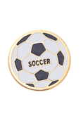 Soccer Ball-Shaped Letter Pin